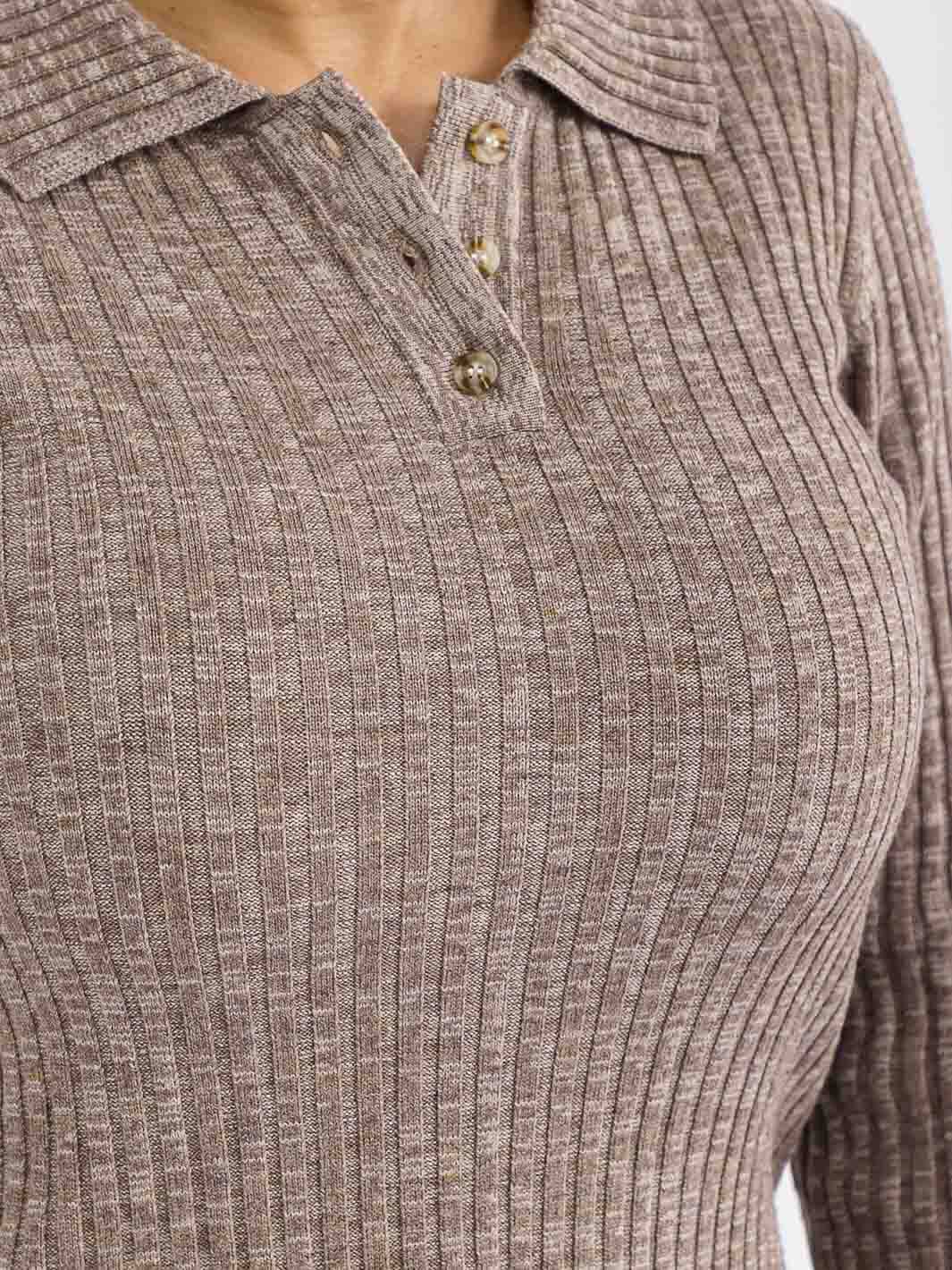 WOMEN'S LONG SLEEVE BUTTONS UP RIBBED BODYCON MIDI DRESS 6 pack