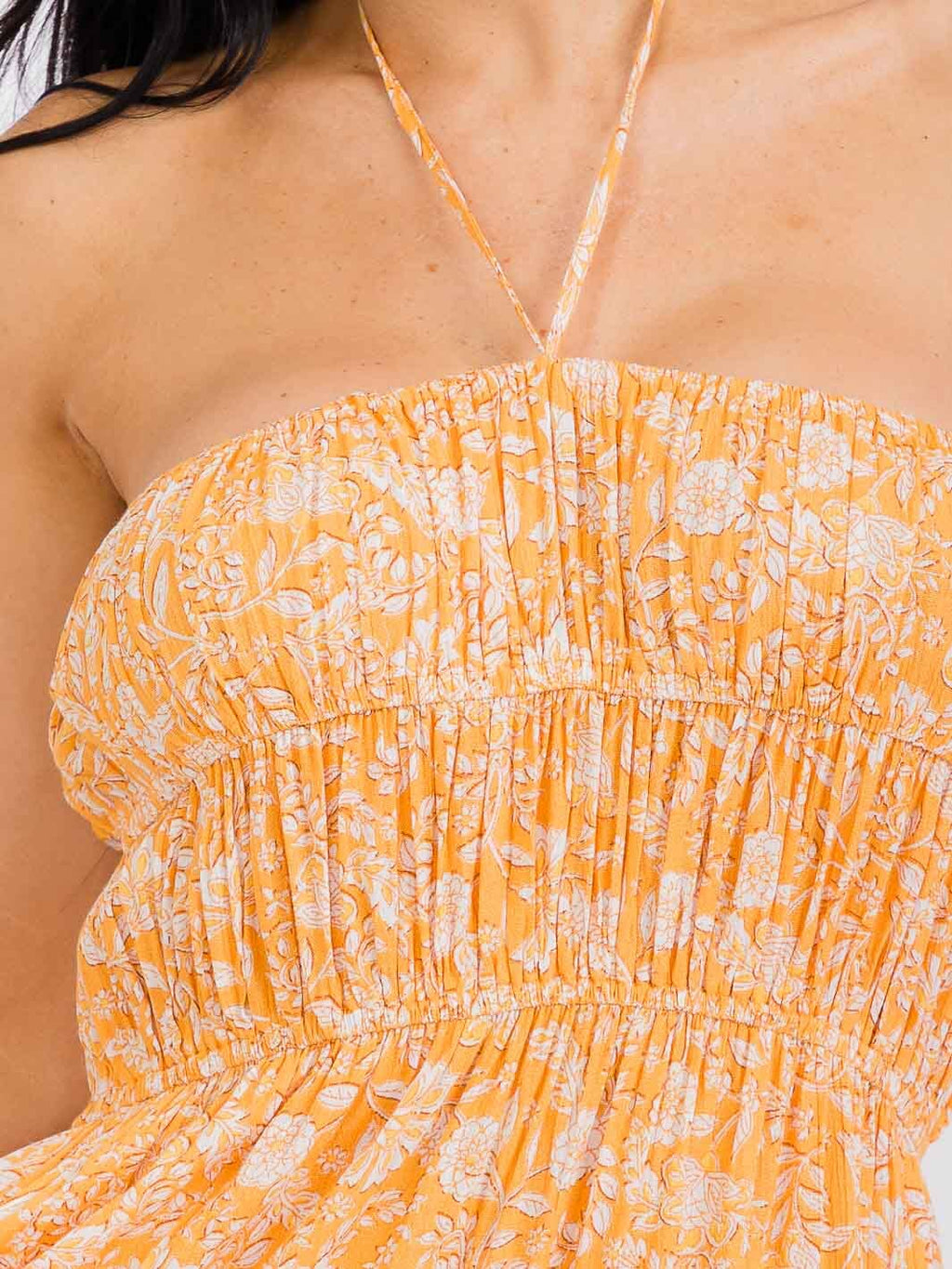 WOMEN'S SLEEVELESS ELASTIC WAIST FLORAL MAXI DRESS 6 pack