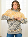 WOMEN'S LONG SLEEVE TURTLE NECK MULTI PULLOVER SWEATER 6 pack